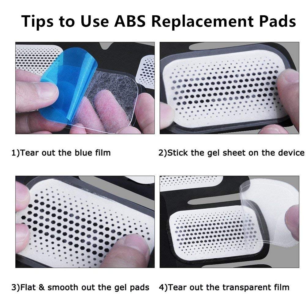 ABS NRG EMS Ab Belt - 6-Pack Replacement Pads - Lumina NRG