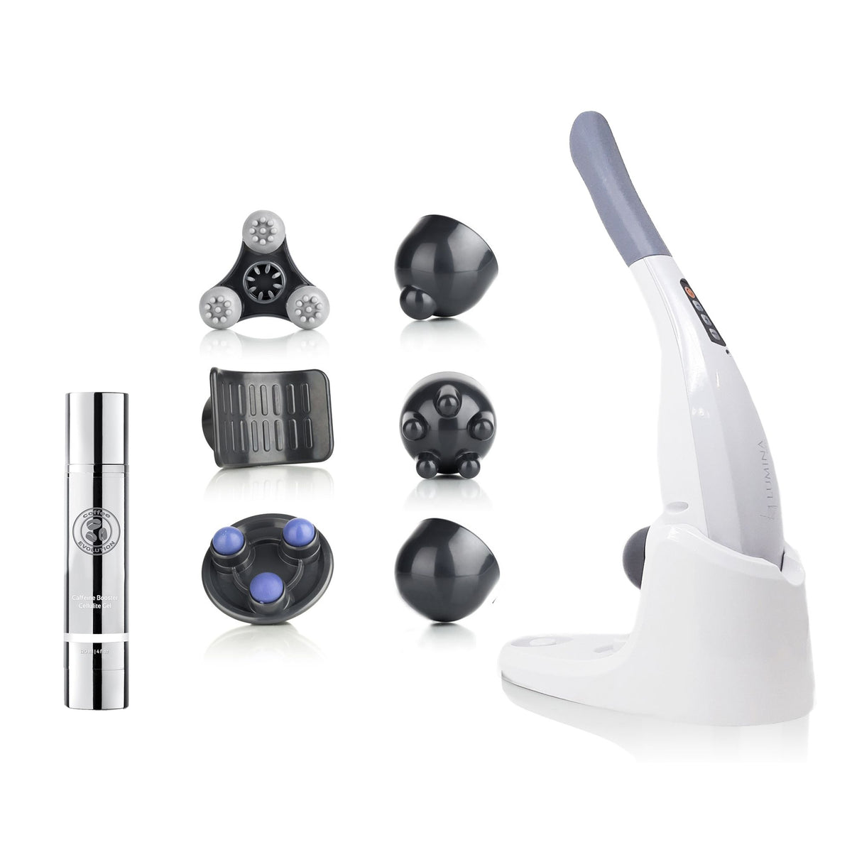 LuminaNRG Hammer NRG Body Massager with Cellulite Reducing Gel