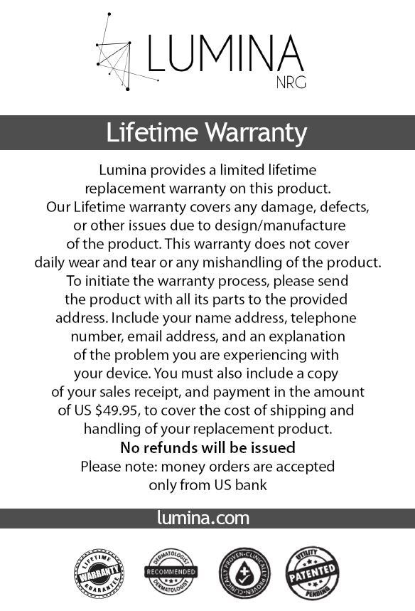 Lumina Nrg Warranty