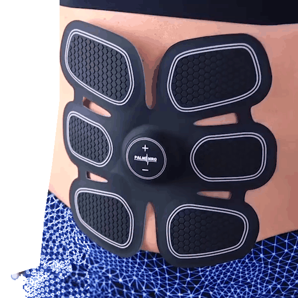 ABS NRG worn on the abdomen, shown in the supplied demonstration video