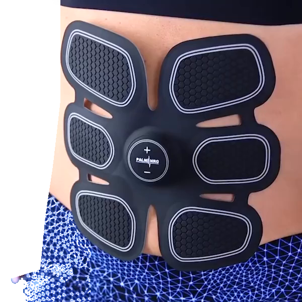 ABS NRG worn on the abdomen in the supplied demonstration