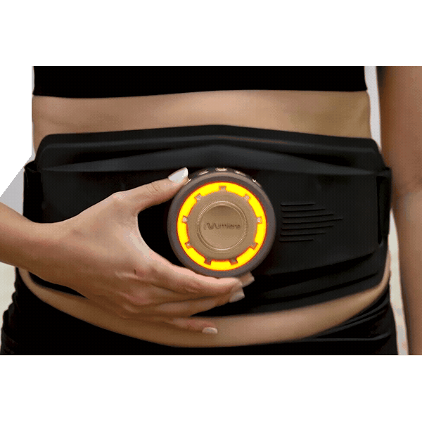Numiere Body Keeper X | LED + EMS Body Sculpting & Recovery Belt in use
